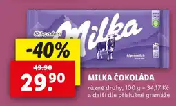 Lidl Milka Čokoláda nabídka