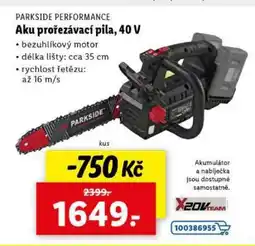 Lidl PARKSIDE PERFORMANCE Aku prořezávací pila, 40 V nabídka