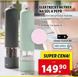 Lidl SILVERCREST ELEKTRICKÝ MLÝNEK NA SŮL A PEPŘ nabídka