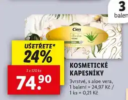 Lidl Cien Kosmetické kapesníky nabídka