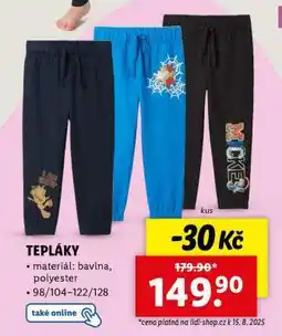 Lidl Tepláky nabídka