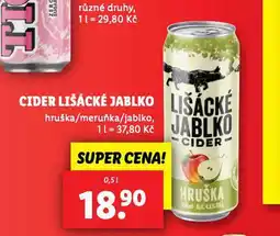 Lidl Cider lišácké jablko nabídka