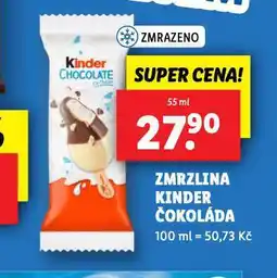 Lidl Zmrzlina kinder čokoláda nabídka