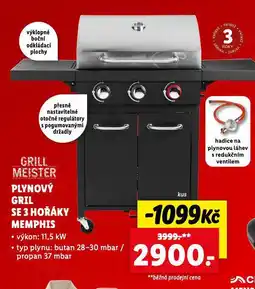 Lidl Plynový gril se 3 hořáky memphis nabídka