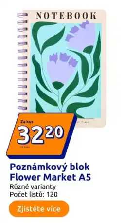 Action Poznámkový blok flower market a5 nabídka