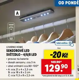 Lidl Senzorové led svítidlo nabídka