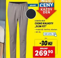 Lidl Chino kalhoty slim fit nabídka