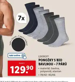 Lidl Ponožky s bio bavlnou nabídka