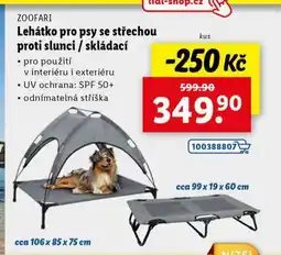 Lidl Lehátko pro psy se střechou proti slunci / skládací nabídka