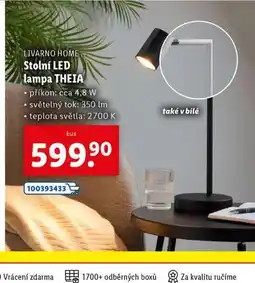 Lidl Stolní led lampa theia nabídka