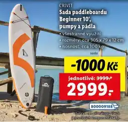 Lidl Sada paddleboardu beginner 10, pumpy a pádla nabídka