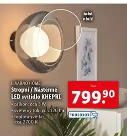 Lidl Stropní / nástěnné led svítidlo khepri nabídka