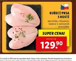 Lidl Kuřecí prsa s kostí nabídka