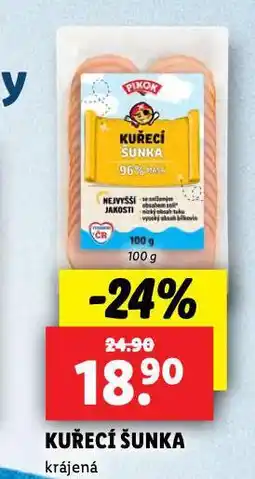 Lidl Kuřecí šunka krájená nabídka