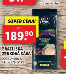 Lidl Brazilská zrnková káva nabídka