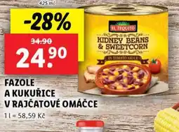 Lidl Fazole a kukuřice v rajčatové omáčce nabídka
