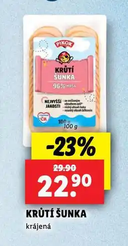 Lidl Krůtí šunka krájená nabídka