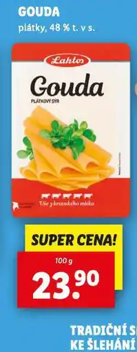Lidl Gouda 48% plátky nabídka