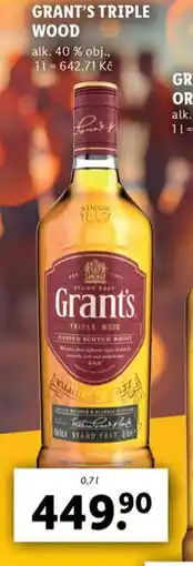 Lidl Grant´s triple wood whisky nabídka