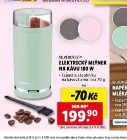 Lidl Elektrický mlýnek na kávu 180 w nabídka