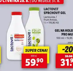 Lidl Lactovit sprchový gel nabídka