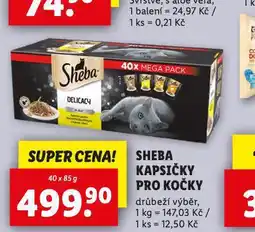 Lidl Sheba kapsičky pro kočky nabídka