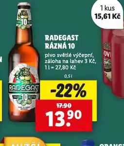 Lidl Pivo radegast rázná 10 nabídka