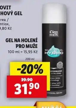 Lidl Cien men gel ha holení nabídka