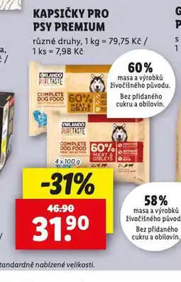 Lidl Roalndo kapsičky pro psy premium nabídka