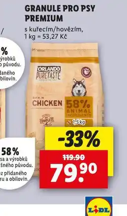 Lidl Orlando granule pro psy premium nabídka