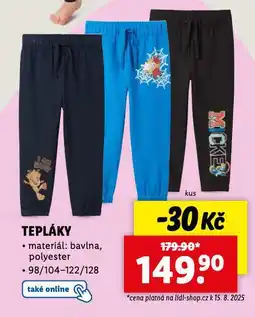 Lidl Tepláky nabídka