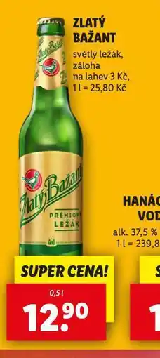 Lidl Pivo zlatý bažant nabídka