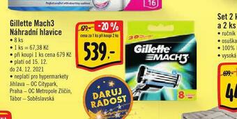 Albert Gillette mach3 náhradní hlavice nabídka