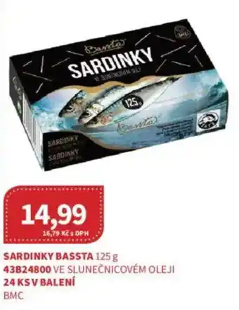 Kubík potraviny Sardinky bassta nabídka