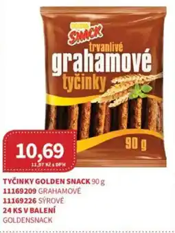 Kubík potraviny Tyčinky golden snack nabídka