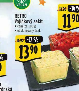 Albert Retro vajíčkový salát nabídka