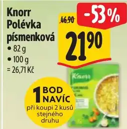 Albert Knorr Polévka písmenková nabídka