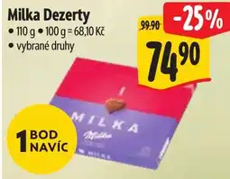 Albert Milka Dezerty nabídka