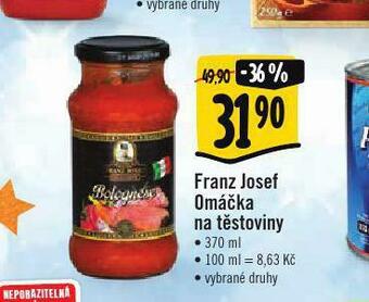 Albert Franz josef omáčka na těstoviny nabídka