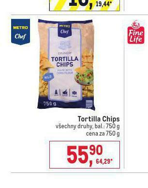 Makro Tortilla chips nabídka