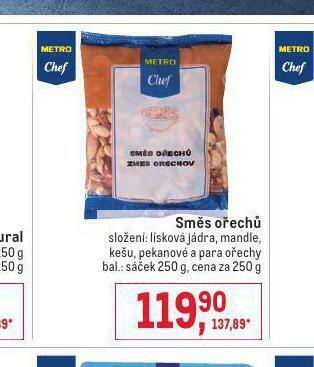 Makro Směs ořechů nabídka