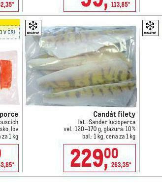 Makro Candát filety nabídka