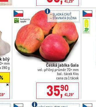 Makro Česká jablka gala nabídka