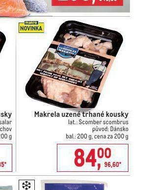 Makro Makrela uzené trhané kousky nabídka