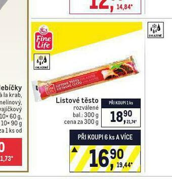 Makro Listové těsto nabídka