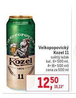 Makro Pivo velkopopovický kozel 11 nabídka