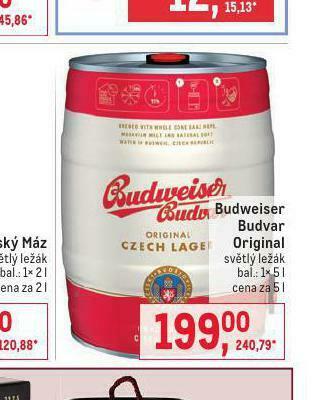 Makro Pivo budweiser budvar original nabídka