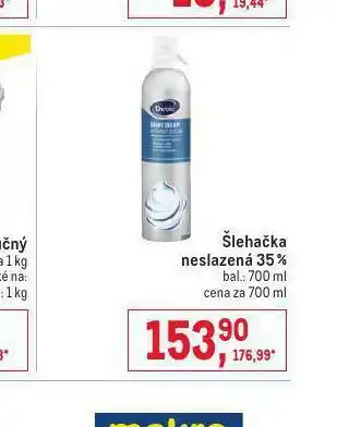 Makro Šlehačka neslazená 35% nabídka