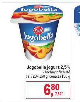 Makro Jogobella jogurt 2,5% nabídka