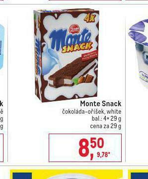 Makro Monte snack nabídka